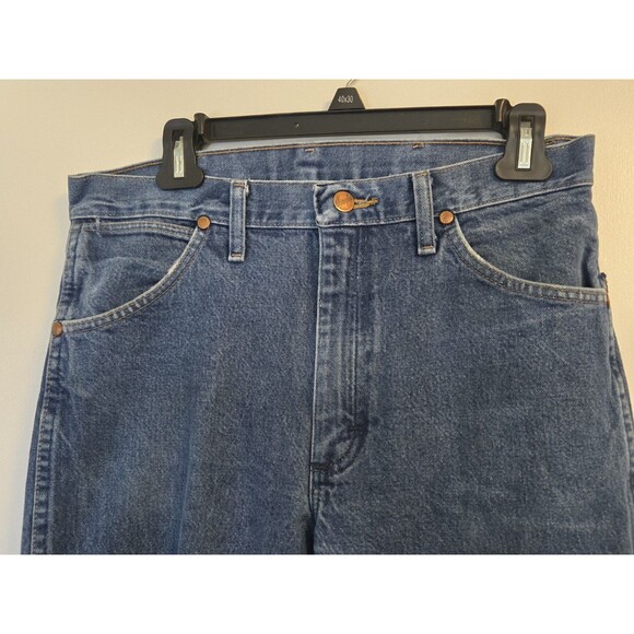 VTG Wrangler Jeans Mens 31x32 Cowboy Cut Slim Fit 13MWZ Casual Work Blue - Picture 2 of 8